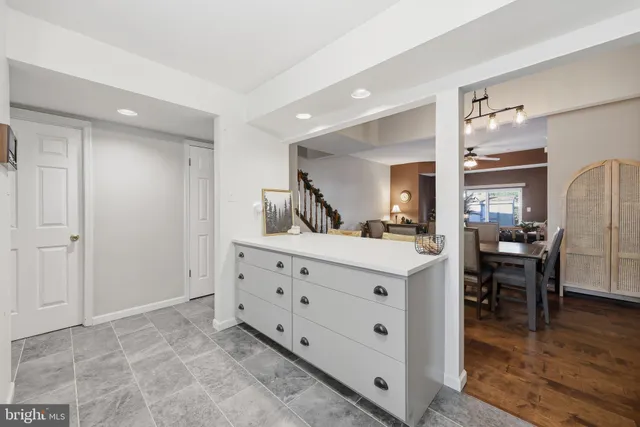 a view of room with furniture