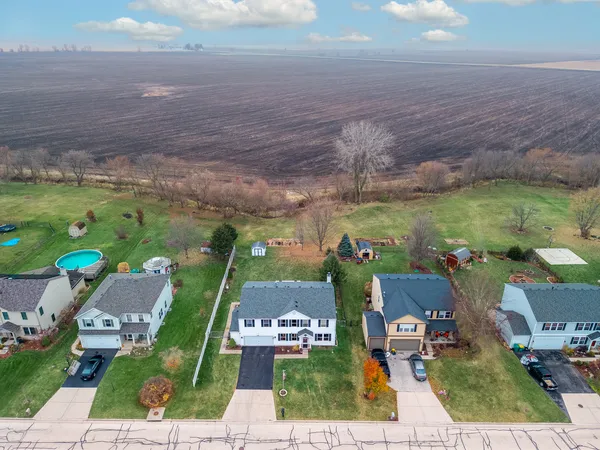 an aerial view of multiple house