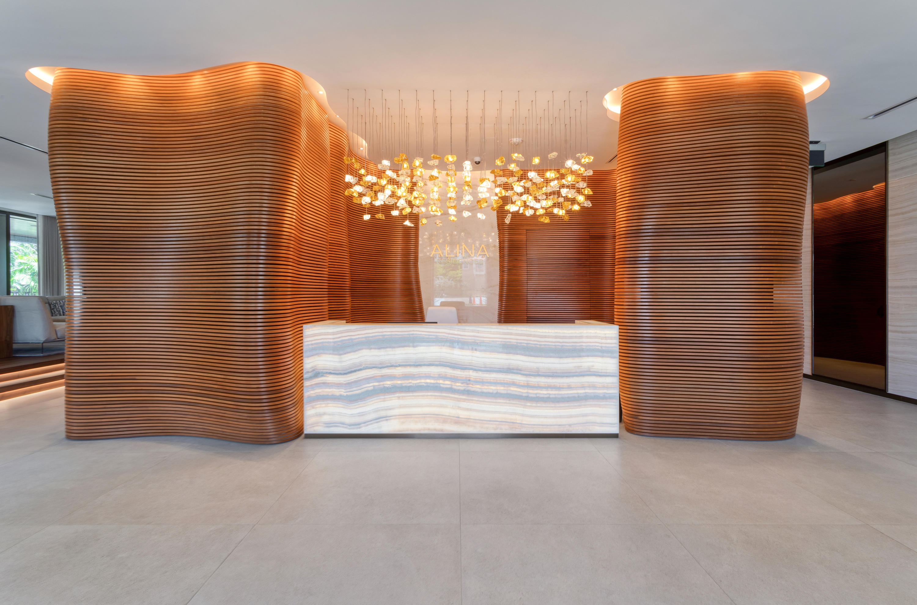 200 Southeast Mizner Boulevard, Unit PH18 Boca Raton, FL 33432 - Photo 42 of 49 ALINA RECEPTION DESK