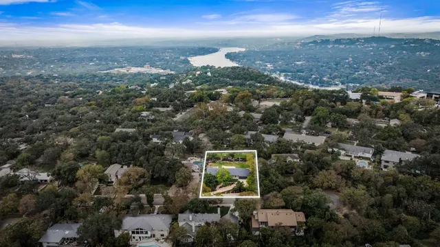 a view of a city with ocean view