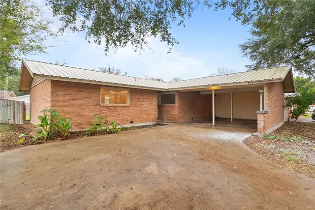 front view of a house with a outdoor space