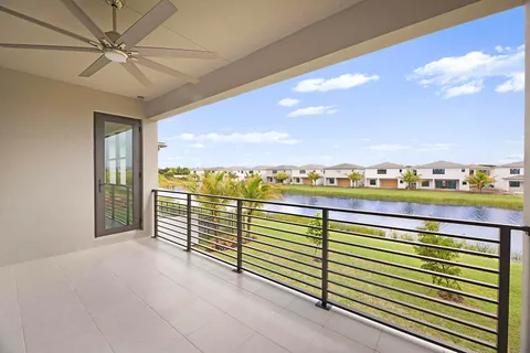 a view of a balcony with city view
