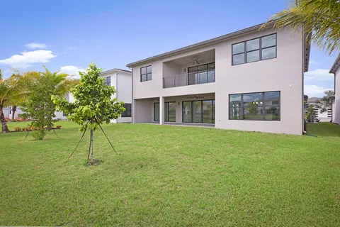 a house view with garden space