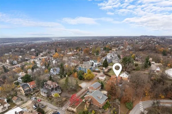 an aerial view of a city