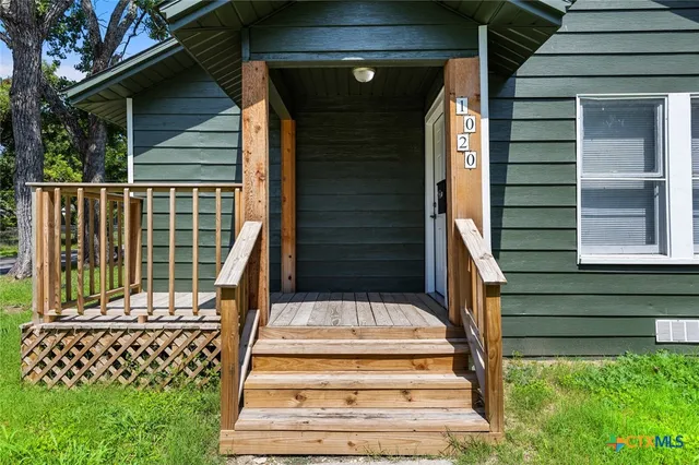 a front view of a house with a window