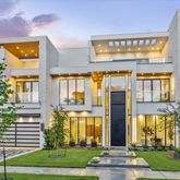 a front view of a building