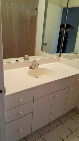 a bathroom with a shower and a bathtub