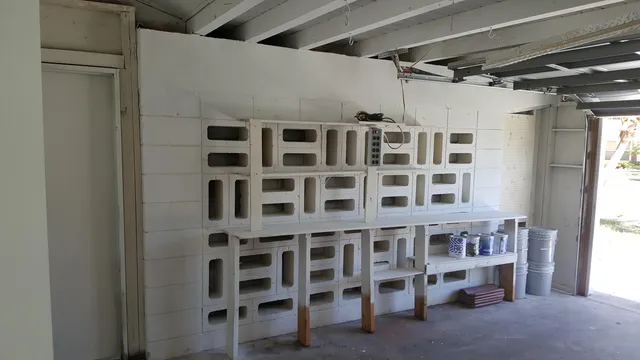 a garden with wooden fence