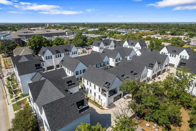 an aerial view of multiple house
