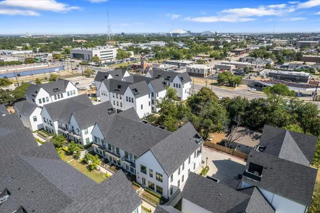 an aerial view of a city