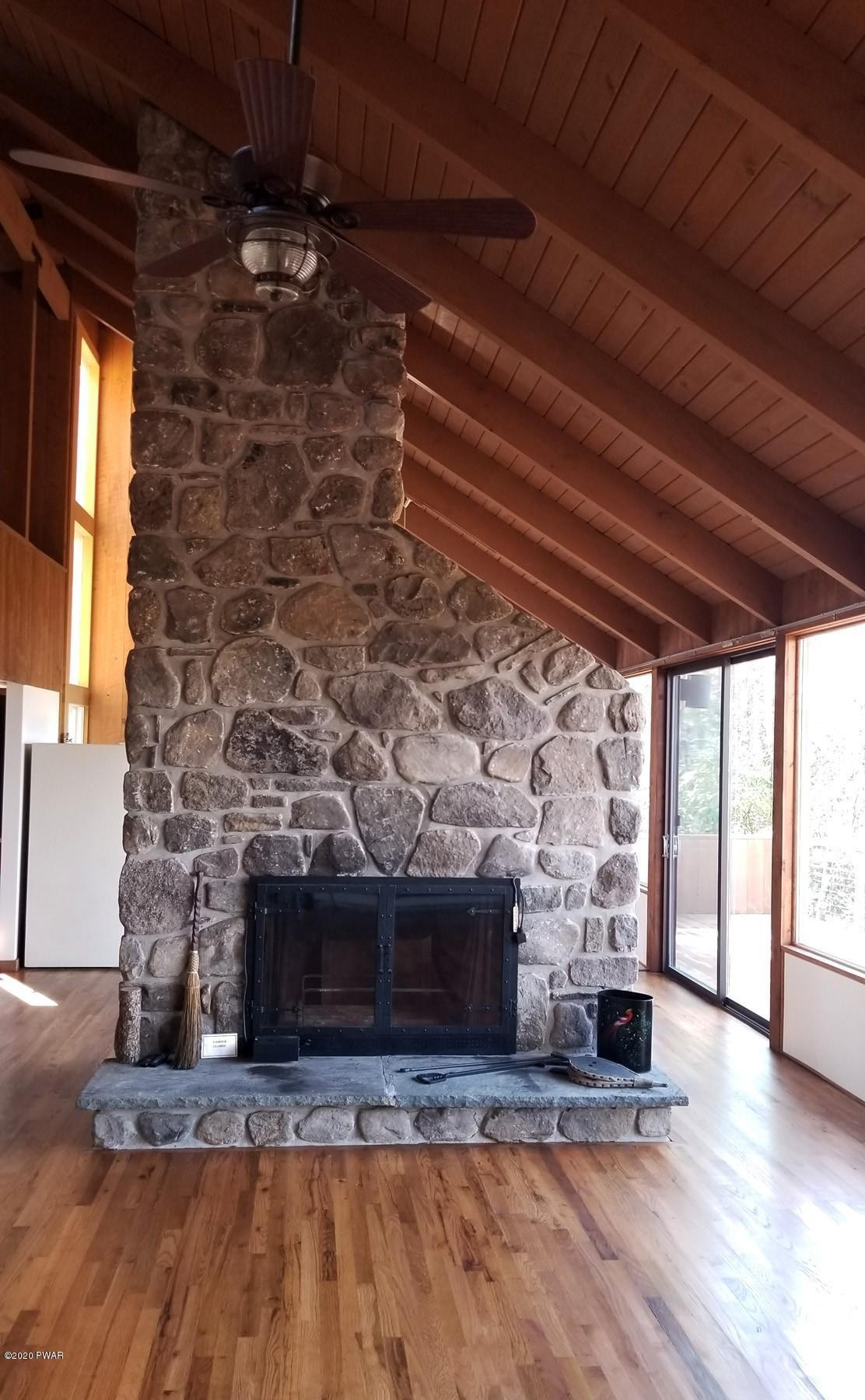 171 South Fairview Road Tafton, PA 18464 - Photo 8 of 41 Cathedral stone fireplace