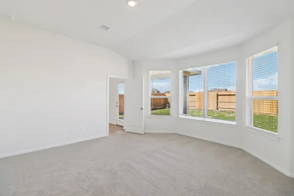 a view of a hallway with closet