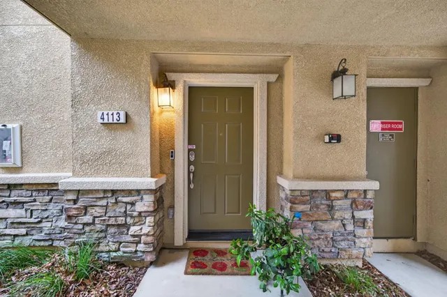 a view of a entryway door of the house