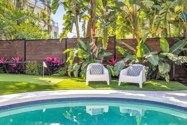 a view of backyard with a patio