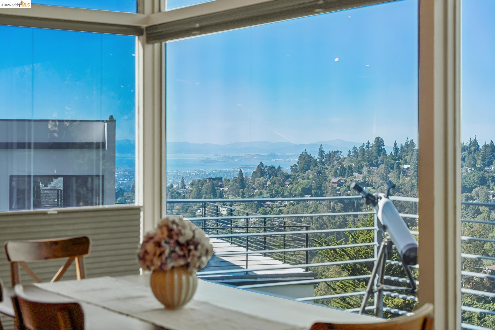 6733 Snake Road Oakland, CA 94611 - Photo 12 of 57 Dining room view of SF bay views