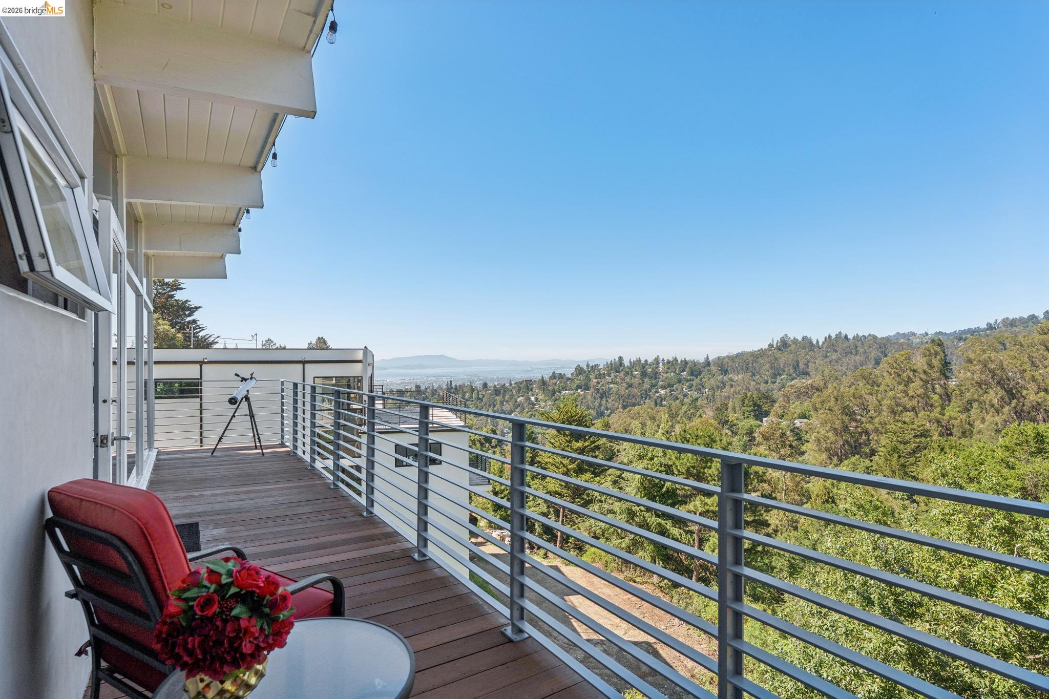 6733 Snake Road Oakland, CA 94611 - Photo 22 of 57 Balcony from bedroom featuring stunning water view