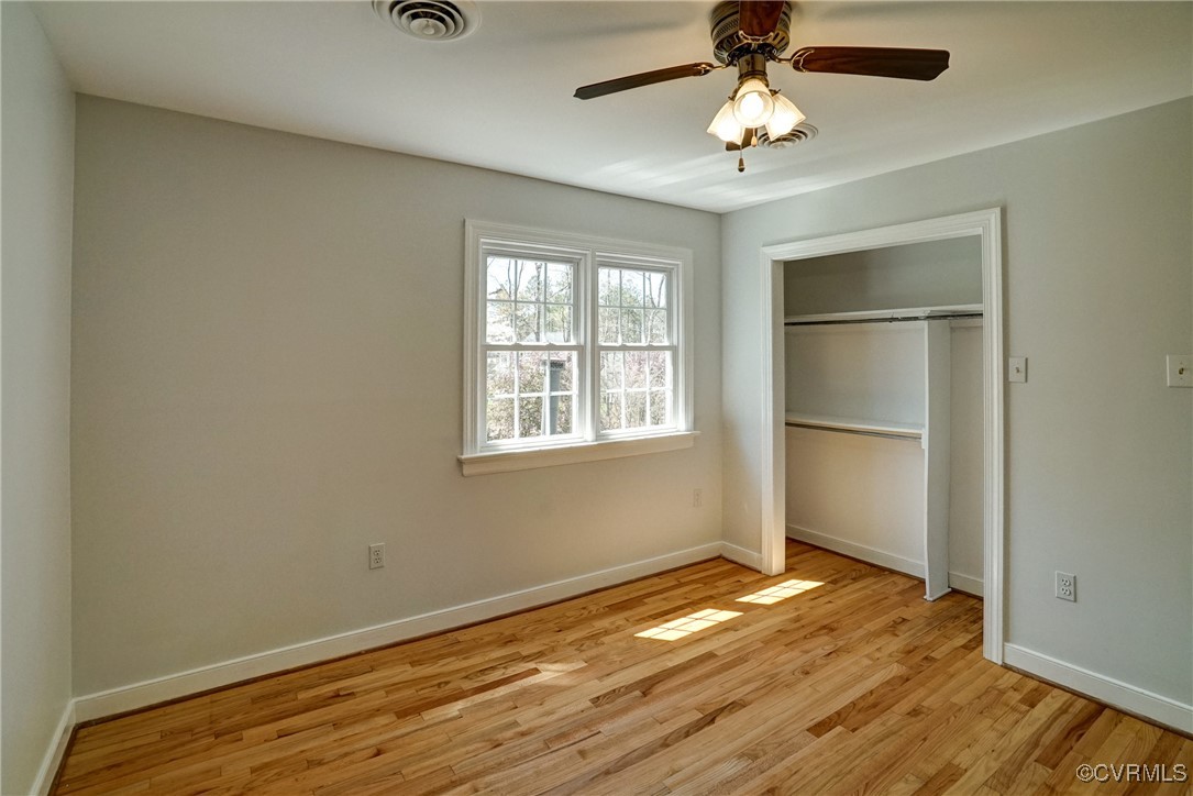 13401 Glendower Road Midlothian, VA 23113 - Photo 37 of 41 Bedroom # 4 with ceiling fan/light and double clos