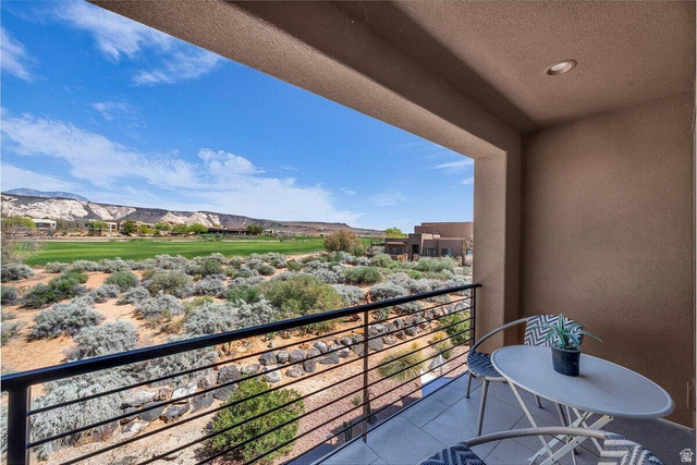 5010 Escapes Drive St. George, UT 84770 - Photo 23 of 46 Balcony featuring a mountain view and view of golf course