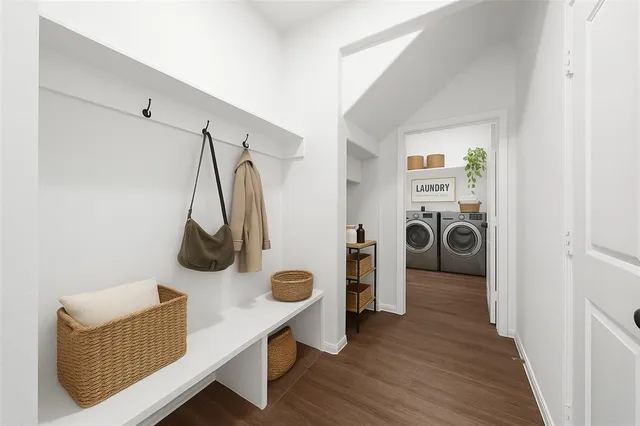 a view of a storage and utility room with a sink
