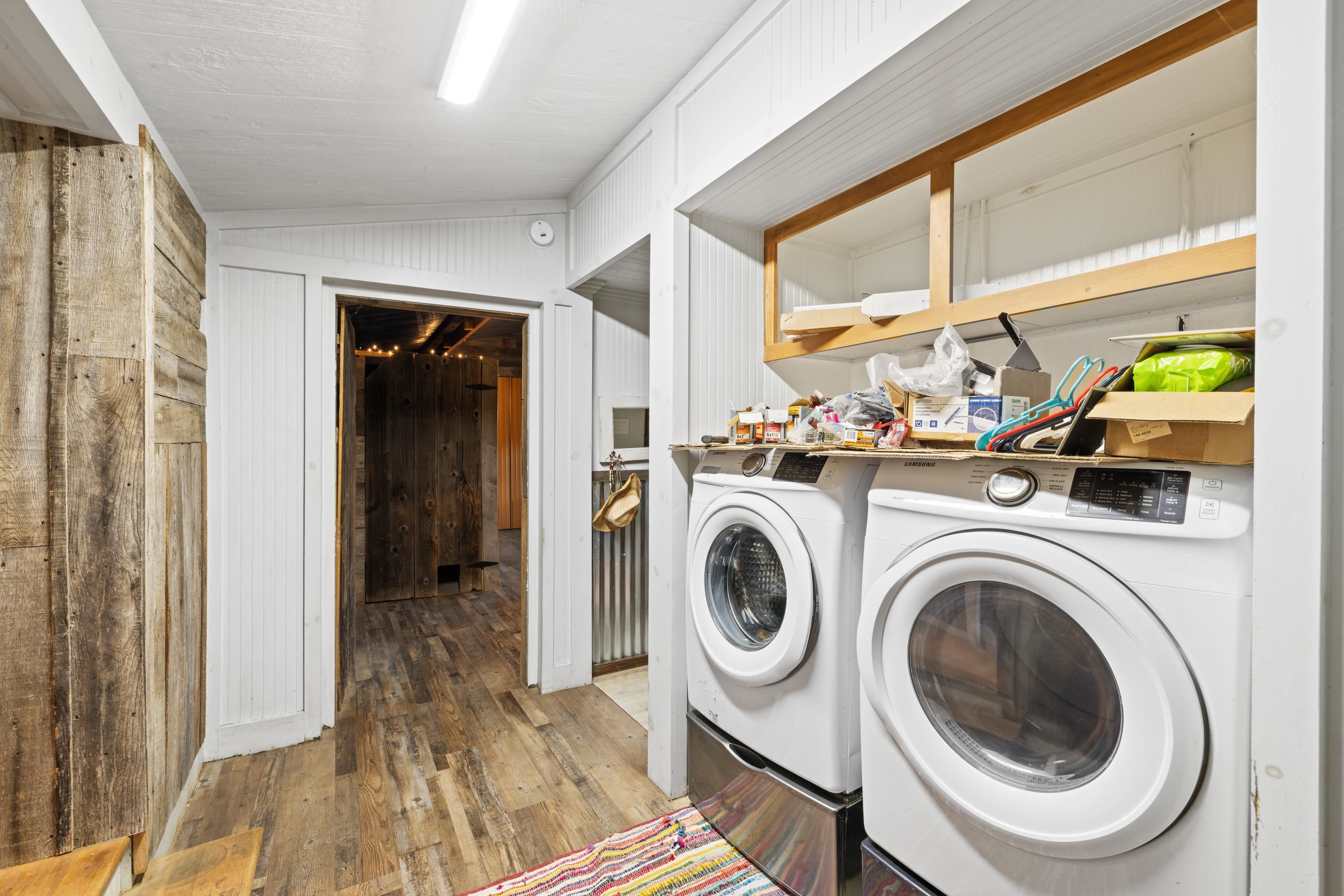 3441 West Midland Trail Lexington, VA 24450 - Photo 32 of 43 a view of a hallway with washer and dryer