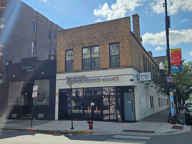 a view of a building with street
