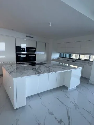 a room with cabinets