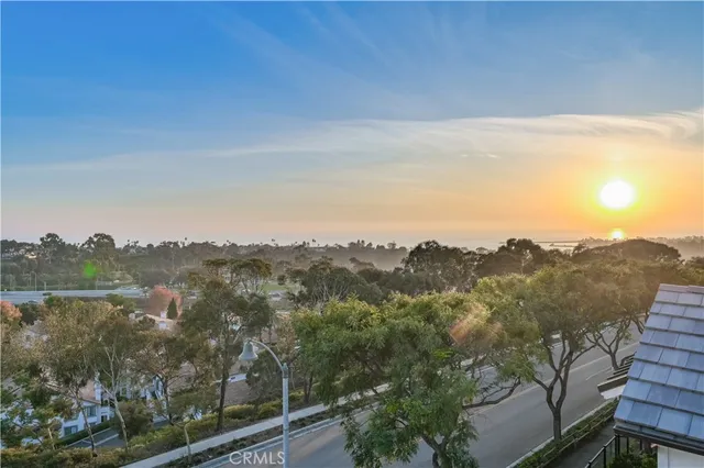 an aerial view of residential house with outdoor space and trees around