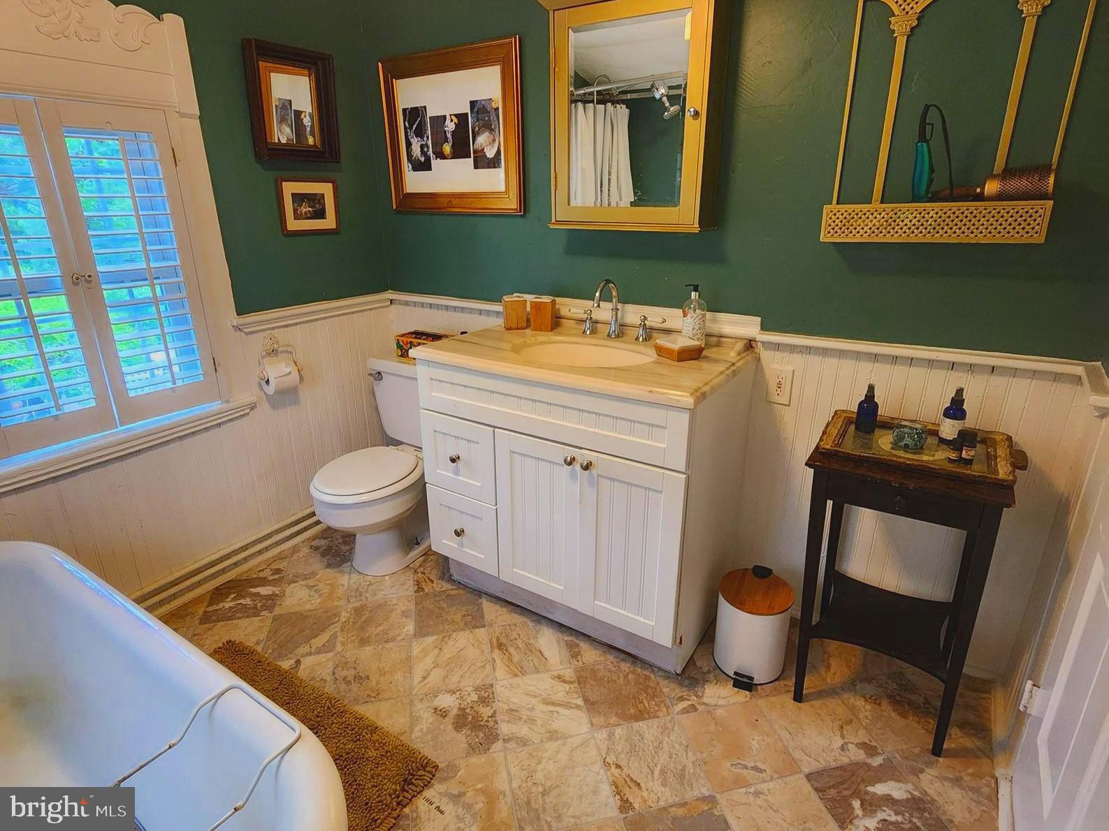 101 Washington Street Berlin, MD 21811 - Photo 9 of 22 a bathroom with a sink toilet and a mirror