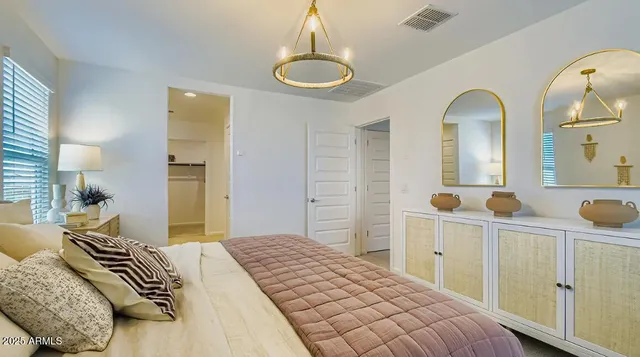 a room with multiple racks and window