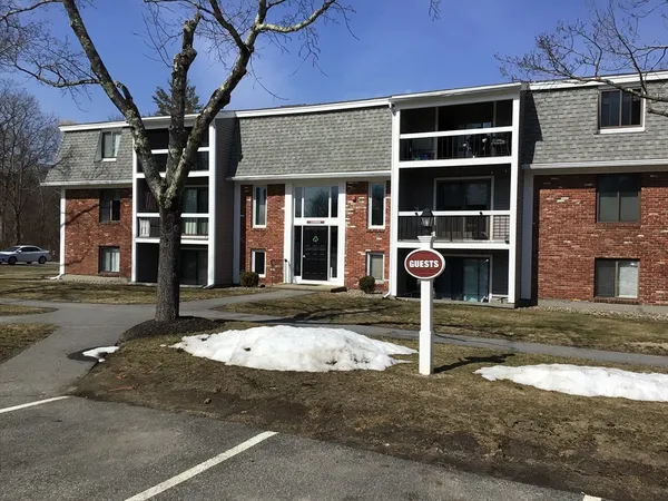 a front view of a building