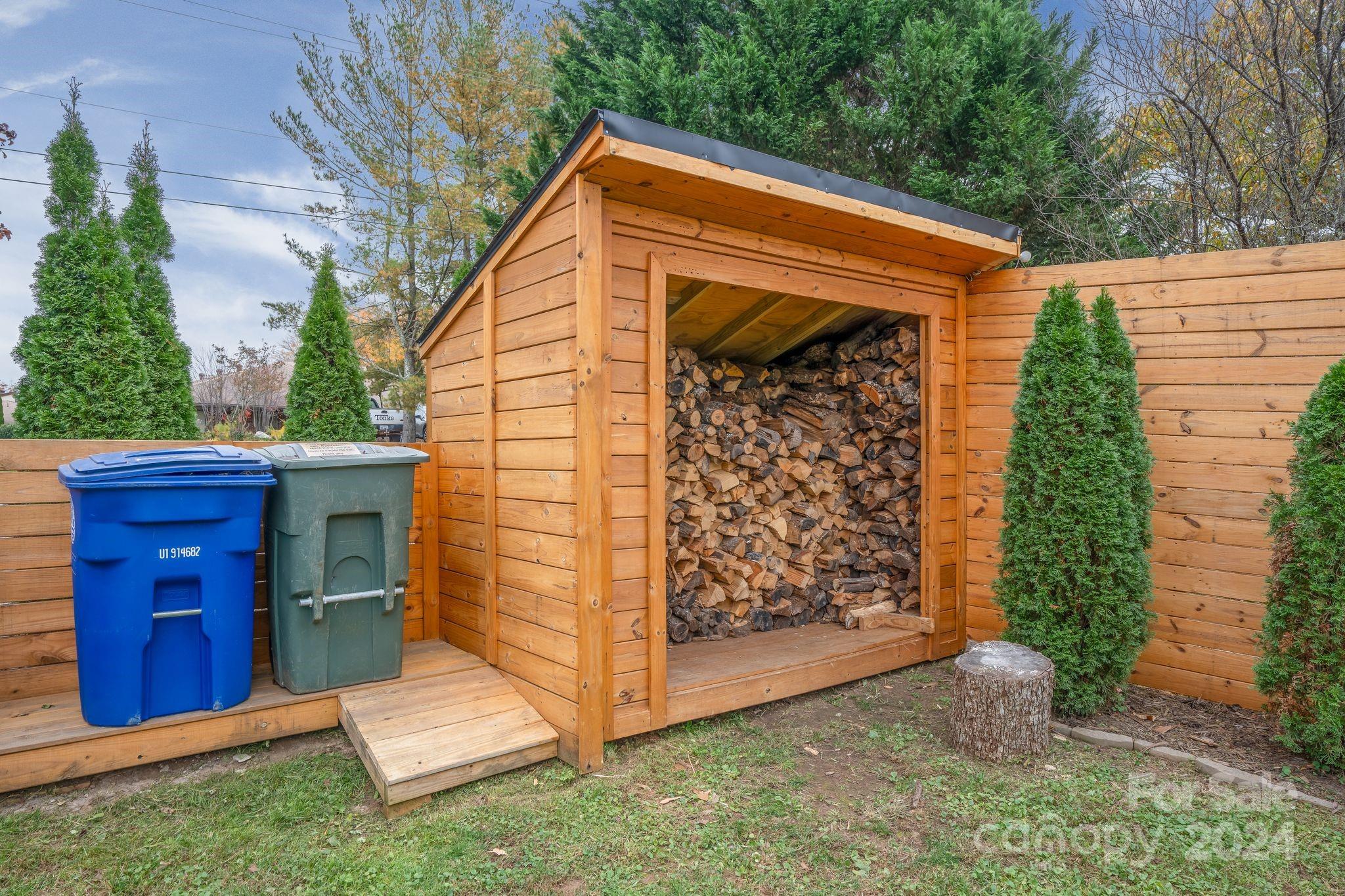 307 Tabernacle Road Black Mountain, NC 28711 - Photo 24 of 27 a view of backyard with small cabin