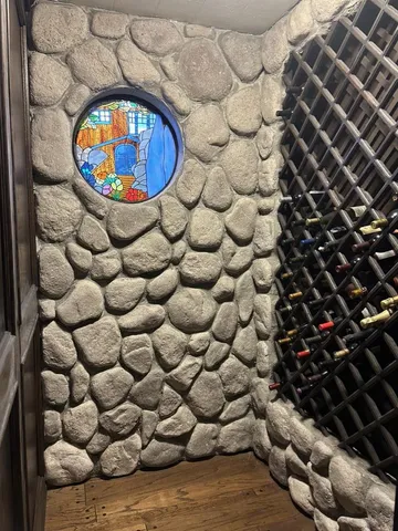 a view of a fireplace