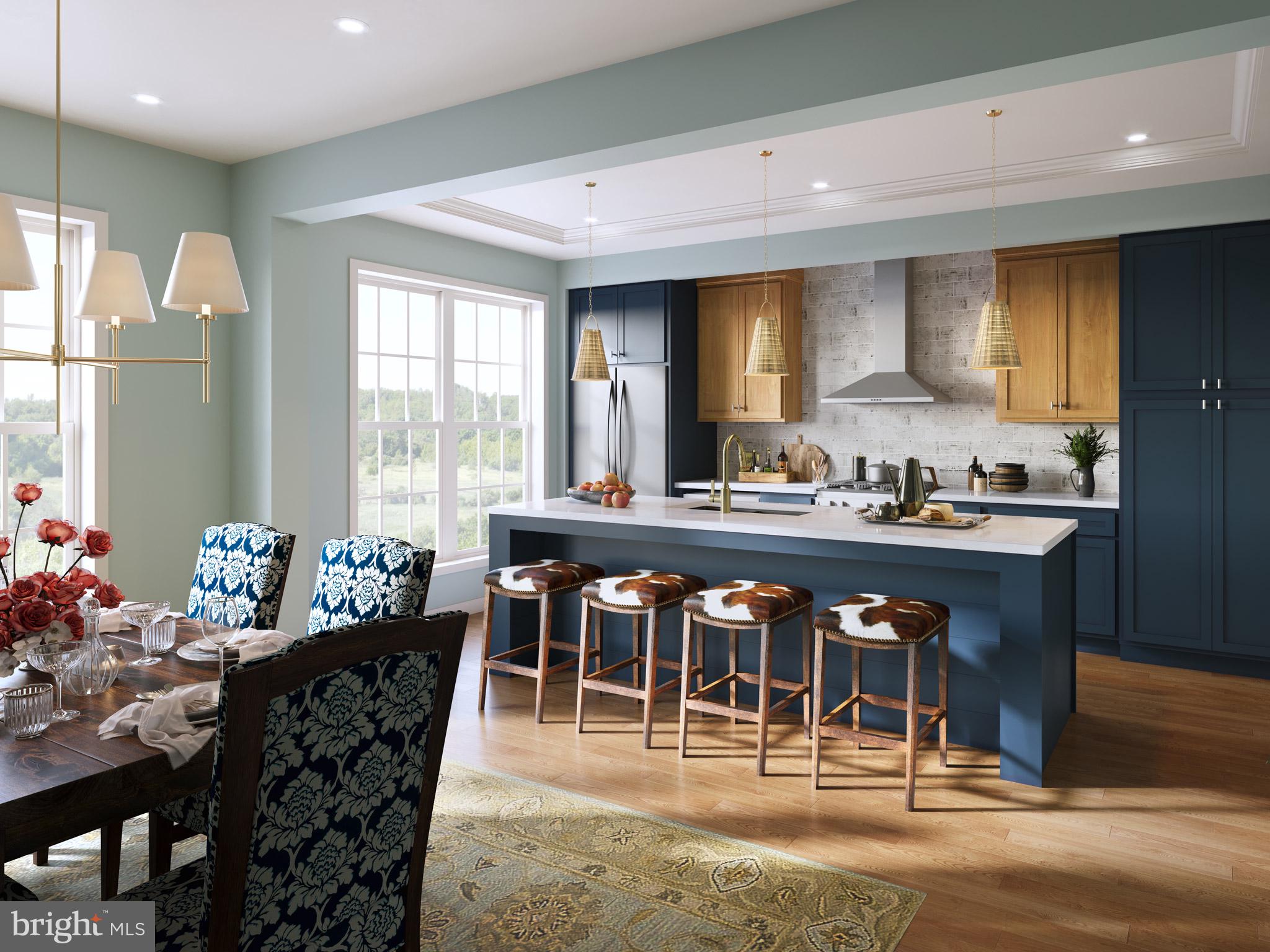 7 Sage Street Carlisle, PA 17015 - Photo 6 of 27 a dining hall with granite countertop a sink dishwasher a dining table and chairs with wooden floor