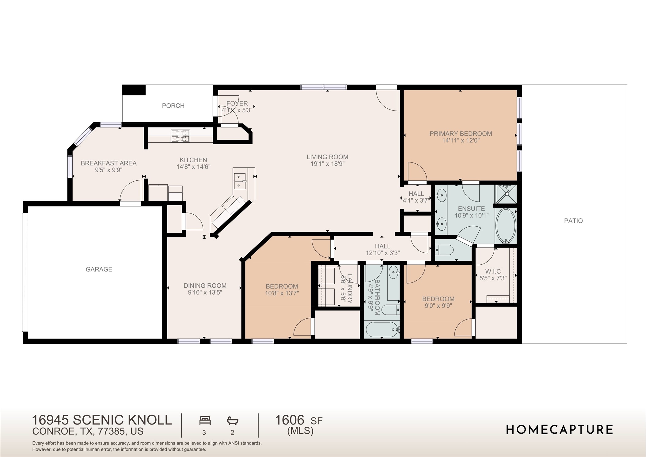 16945 Scenic Knoll Conroe, TX 77385 - Photo 39 of 39 a picture of a floor plan
