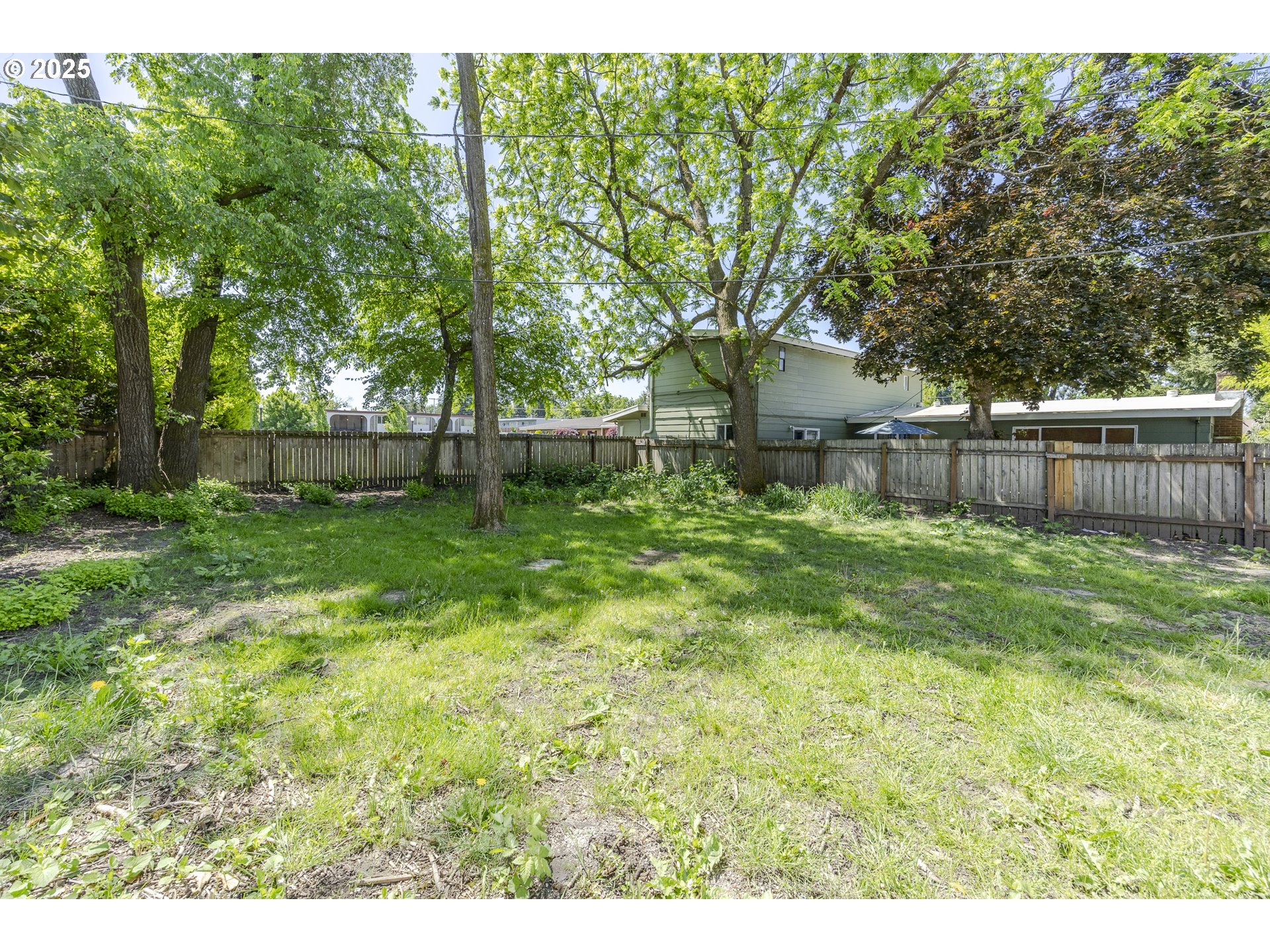 155 B Street Springfield, OR 97477 - Photo 39 of 42 a view of a backyard with a garden