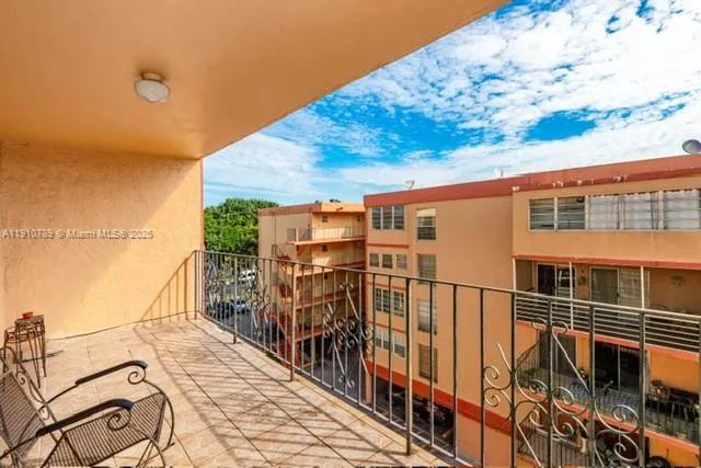 a view of balcony with city view
