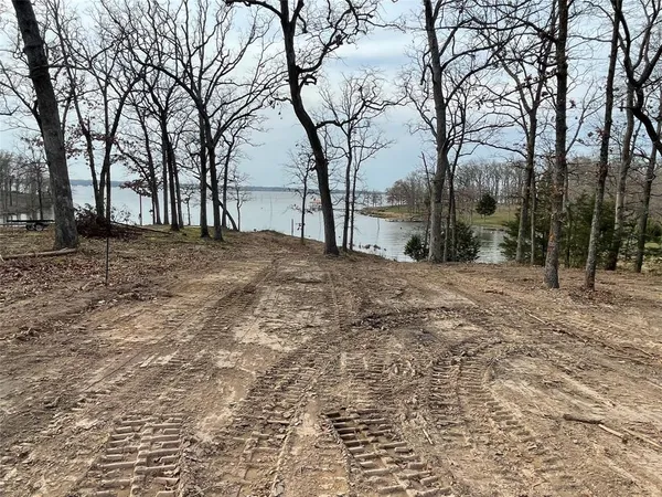 a view of road and trees