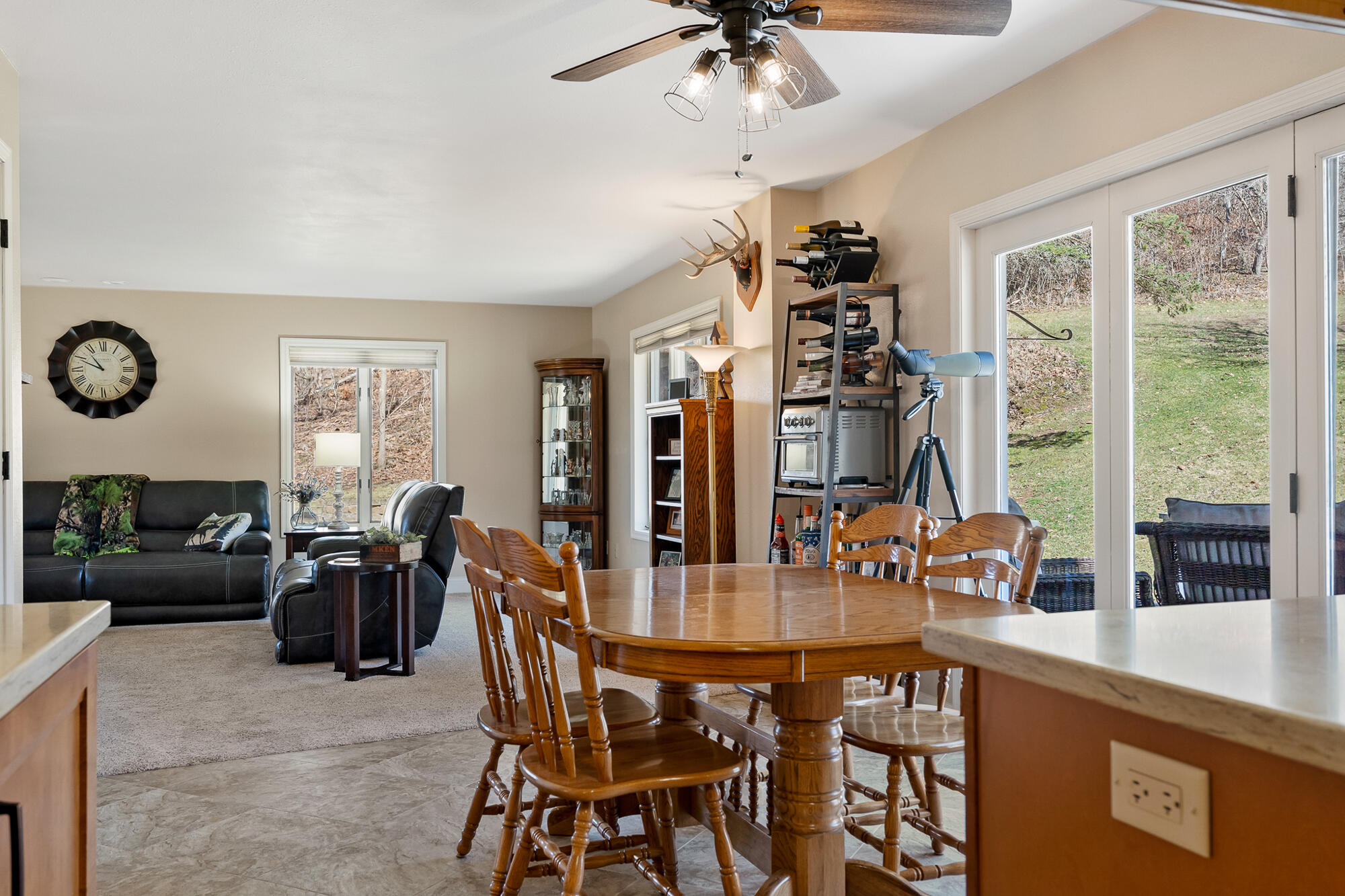 E10880 County Road P Clinton, WI 54667 - Photo 19 of 63 Dining Area W/ Patio Doors to Deck
