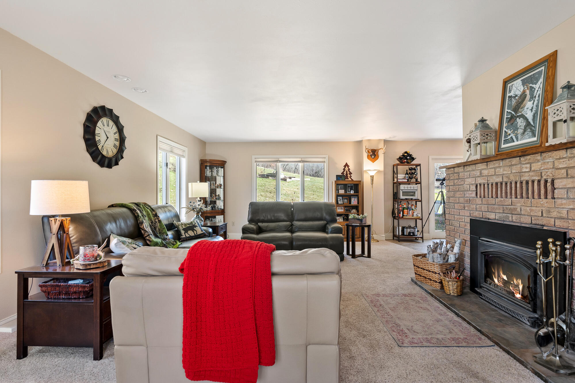 E10880 County Road P Clinton, WI 54667 - Photo 2 of 63 Natural Wood Burning Fireplace w/ Insert