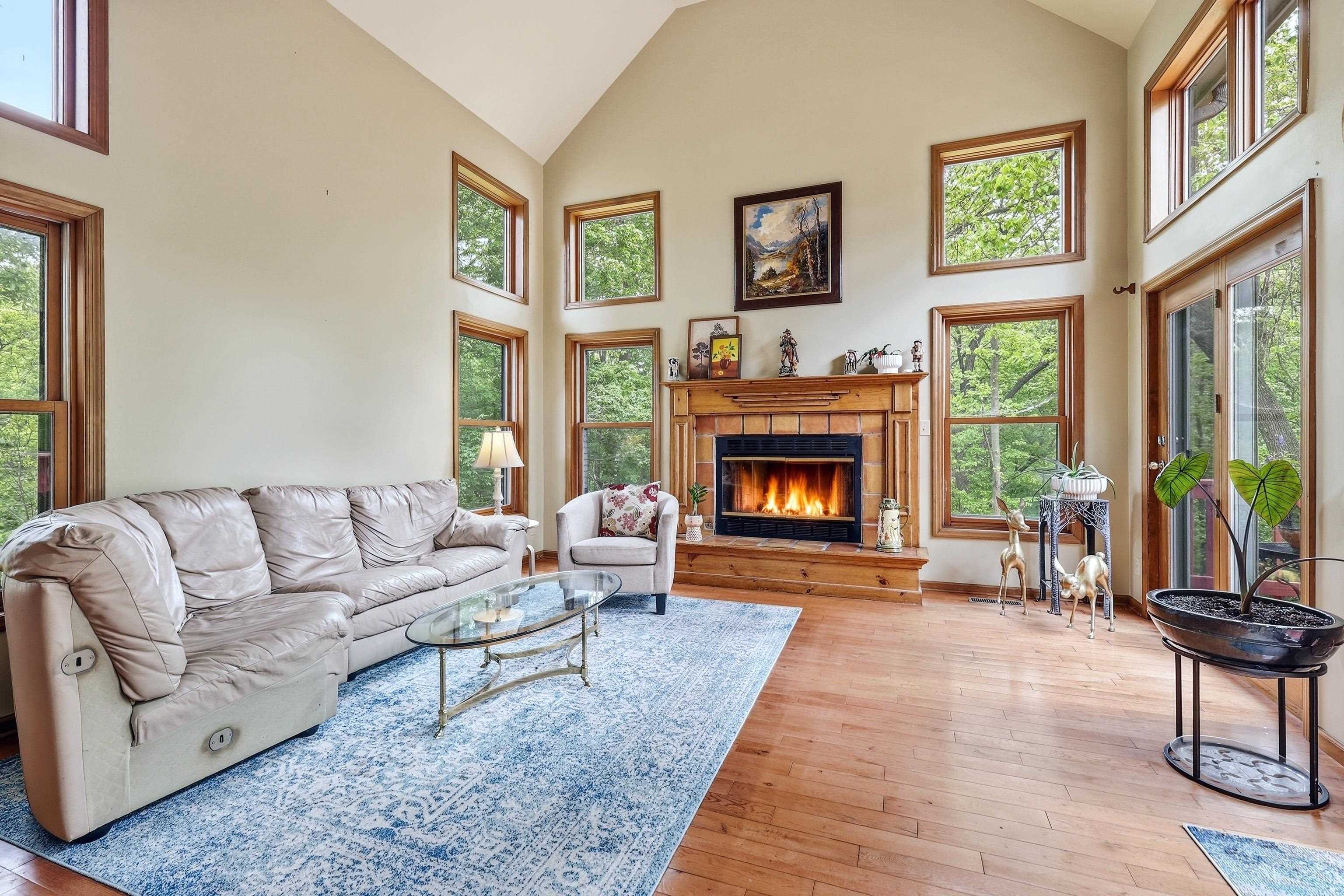 13 Signal Point Lane Galena, IL 61036 - Photo 21 of 47 a living room with furniture a large window and a fireplace