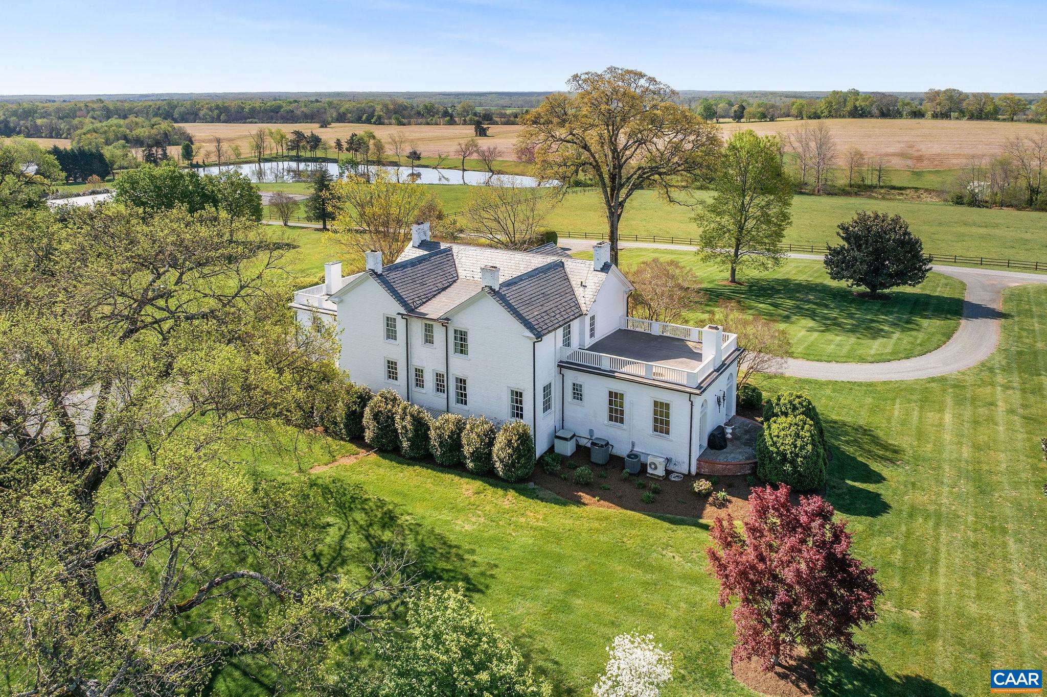 2328 Liberty Corner Road Esmont, VA 22937 - Photo 41 of 75 aerial view of a house with a garden and lake view