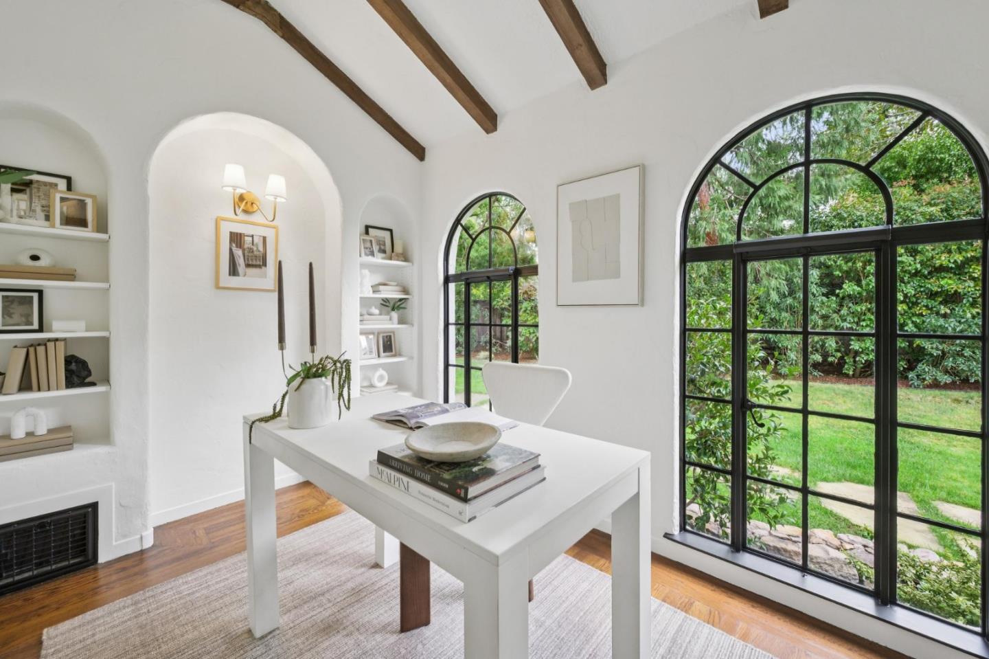 414 Edgewood Road San Mateo, CA 94402 - Photo 18 of 112 a view of a dining room with furniture window and wooden floor