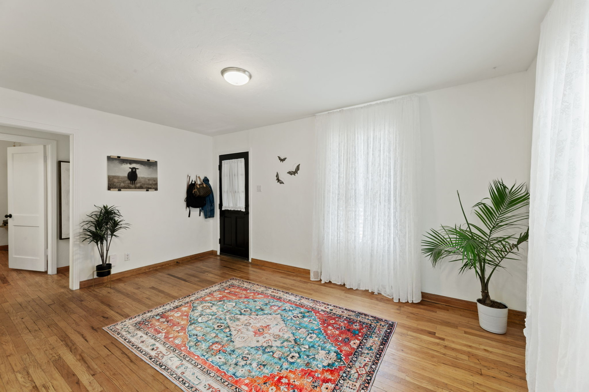 1303 Walnut Avenue Austin, TX 78702 - Photo 2 of 12 a view of a room with wooden floor and a rug