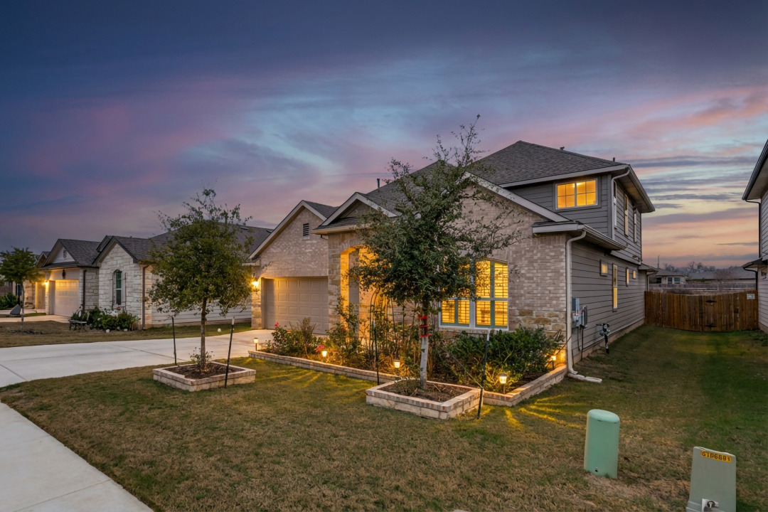 a view of a house with street