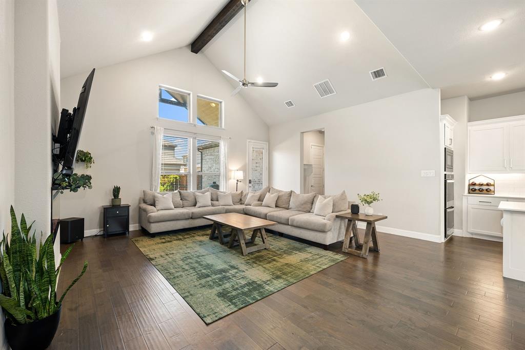 2270 English Ivy Road Frisco, TX 75033 - Photo 3 of 39 a living room with furniture and wooden floor