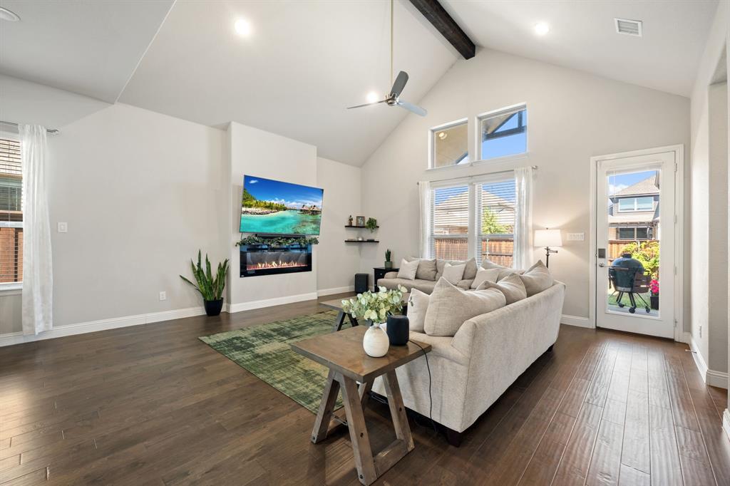 2270 English Ivy Road Frisco, TX 75033 - Photo 6 of 39 a living room with furniture and a wooden floor