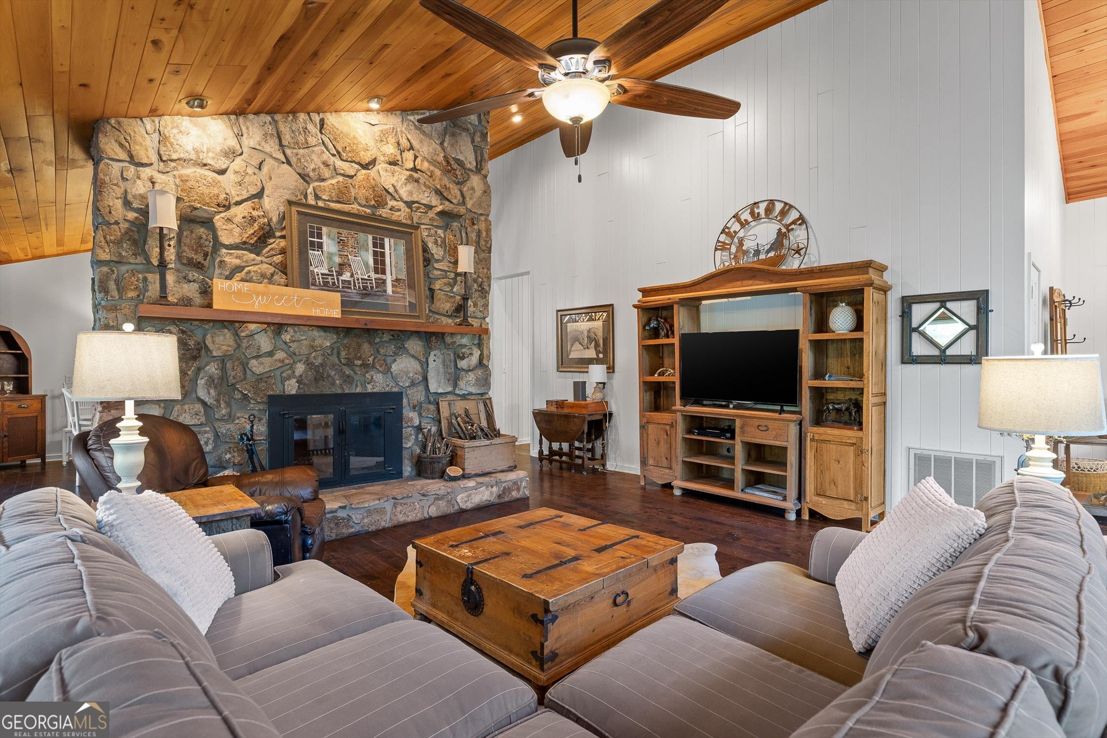 657 Brock Road Chickamauga, GA 30707 - Photo 14 of 51 Enjoy cozy winter nights aside the floor to ceiling Rock fireplace