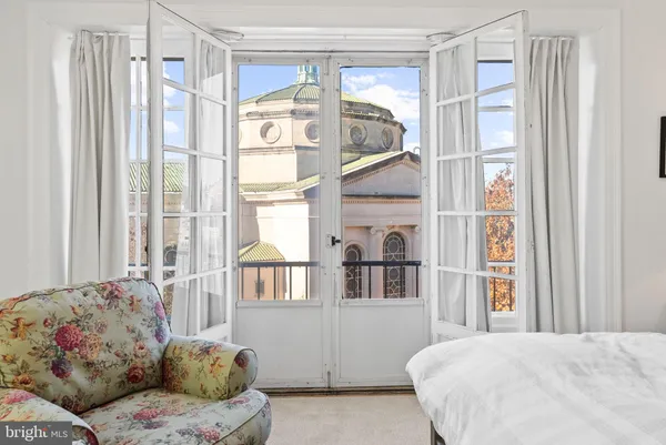 a view of a balcony