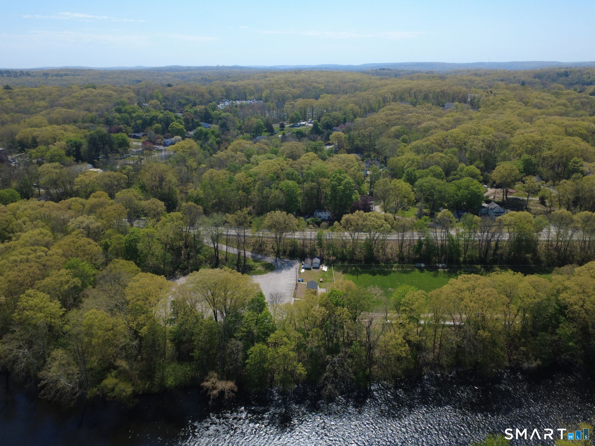 an aerial view of forest