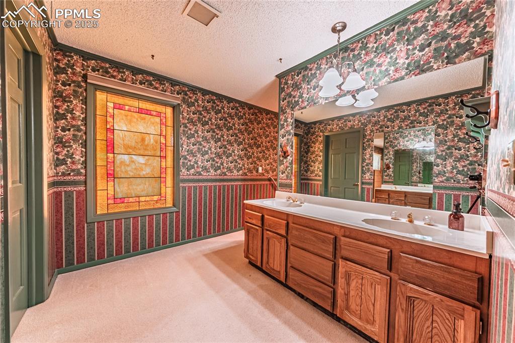 7190 Burgess Road Colorado Springs, CO 80908 - Photo 38 of 50 a bathroom with a sink mirror and a bathtub